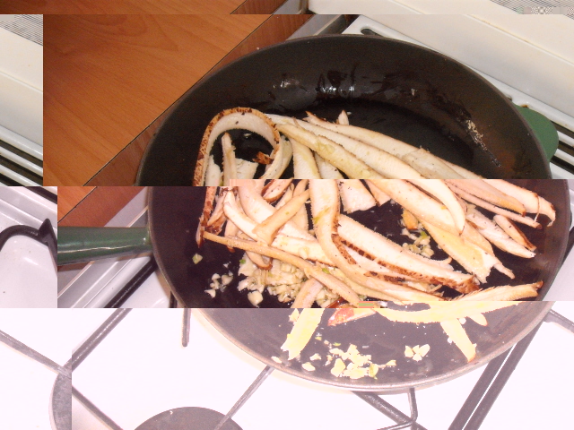 in the pan